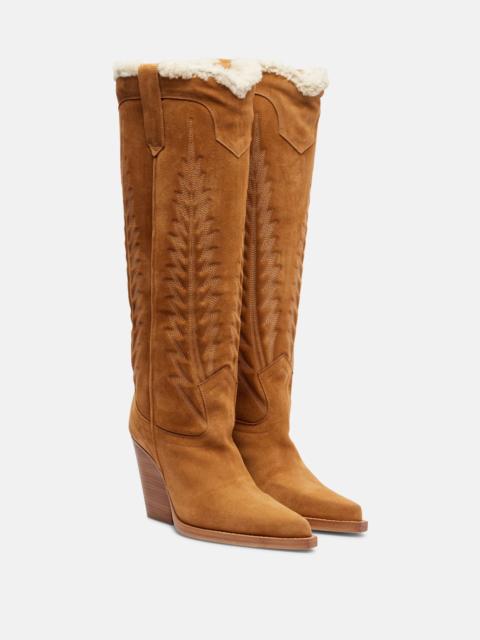 PARIS TEXAS Winter El Dorado suede cowboy boots