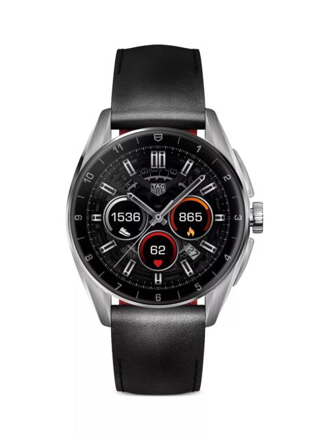 TAG Heuer Connected Calibre E4 Leather Strap Smartwatch, 42mm