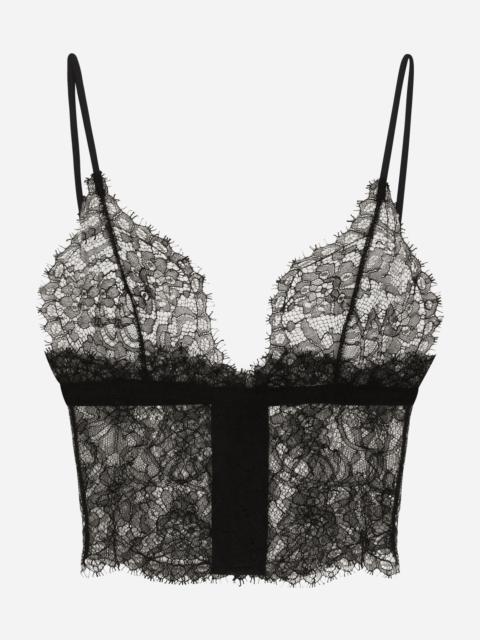 Dolce & Gabbana Triangle lace bralette