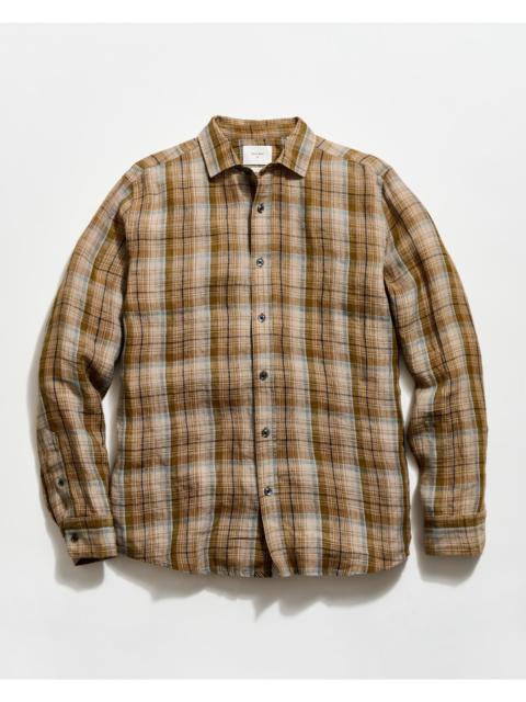 Dobby Plaid Linen Cedar Shirt