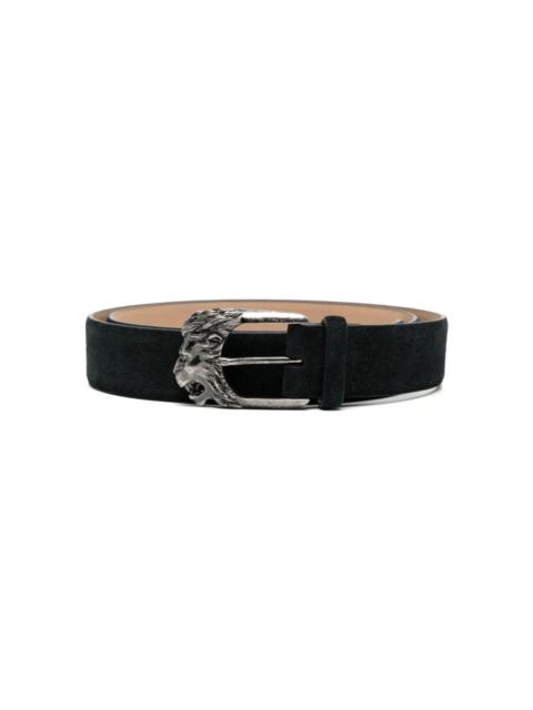 Tod's lion-buckle leather belt
