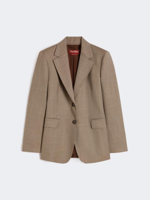 Max Mara GIGANTE Patterned wool twill blazer - CARAMEL