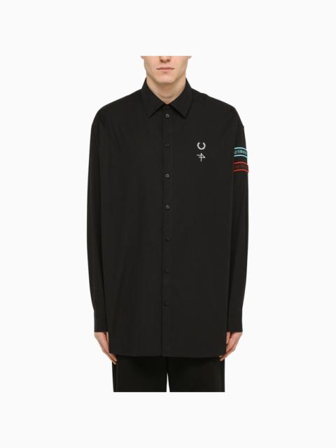 Black shirt with embroideries