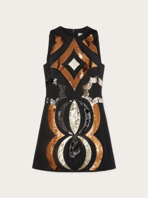 PUCCI SLEEVELESS DRESS WITH COLLANE EMBROIDERY