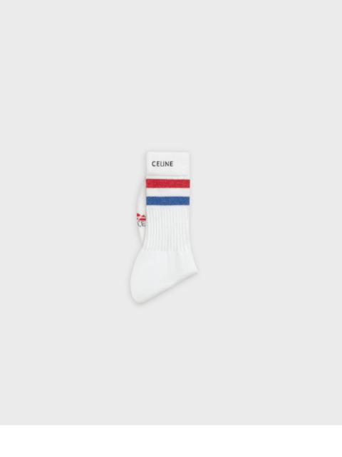 CELINE CELINE SOCKS IN STRIPED COTTON