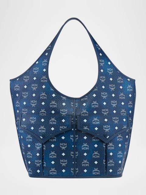 MCM Aren XL Visetos Monogram Shopper Tote Bag