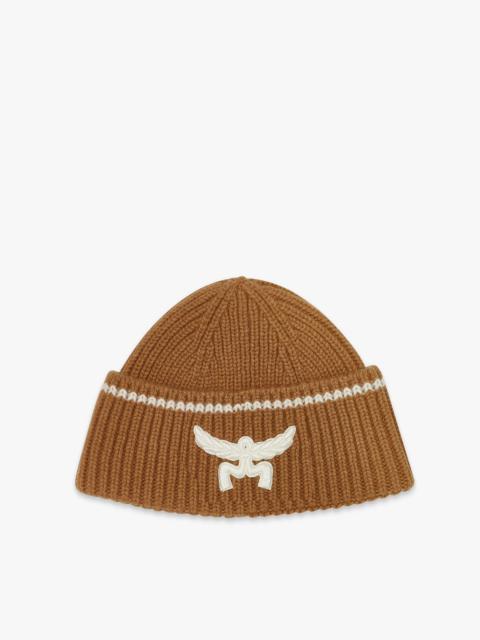 MCM Logo Beanie in Wool and Recycled Cashmere