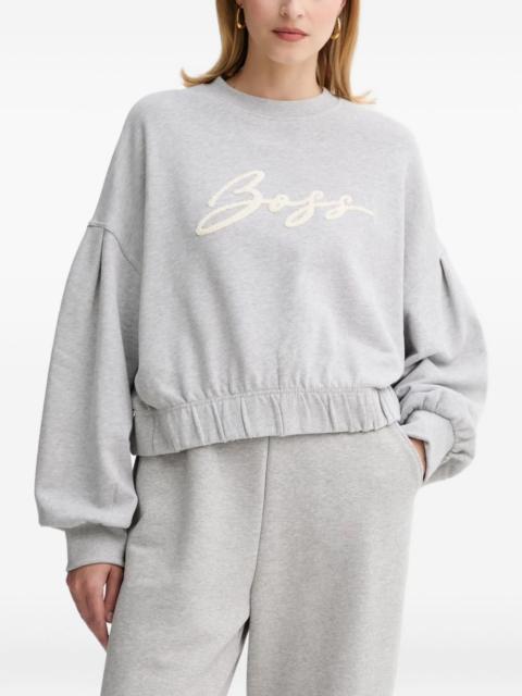 BOSS logo-embroidered sweatshirt