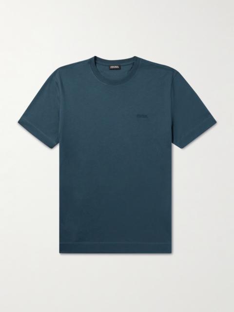 ZEGNA Slim-Fit Logo-Embroidered Cotton-Jersey T-Shirt