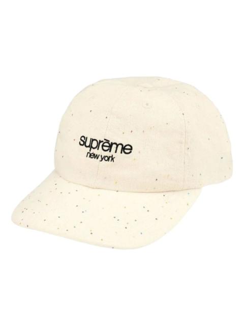 Supreme Supreme SS26 Sequin Denim Classic Logo 6-Panel 'Natural' SUP-SS26-1065-WHT