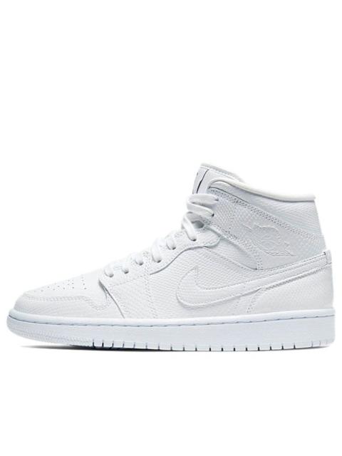 (WMNS) Air Jordan 1 Mid 'White Snakeskin' BQ6472-110