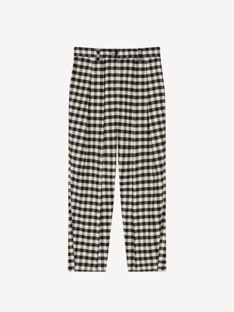 Cropped gingham trousers