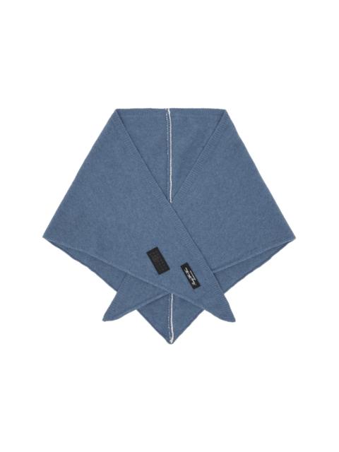 Blue Wool-Blend Scarf