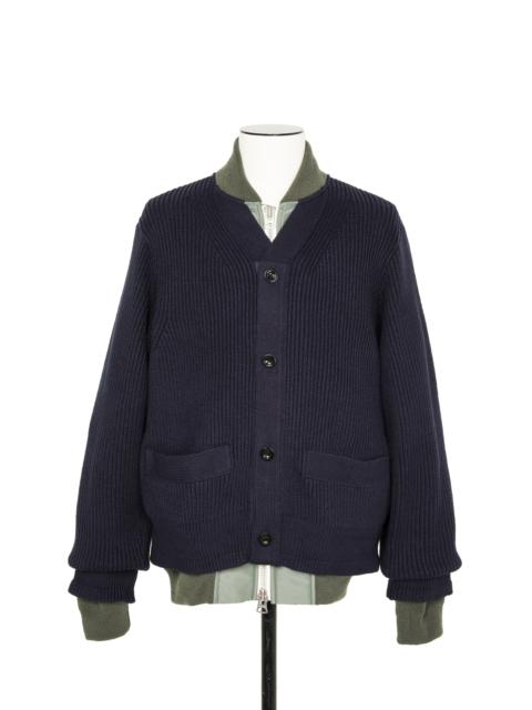 sacai Nylon Twill x Knit Cardigan
