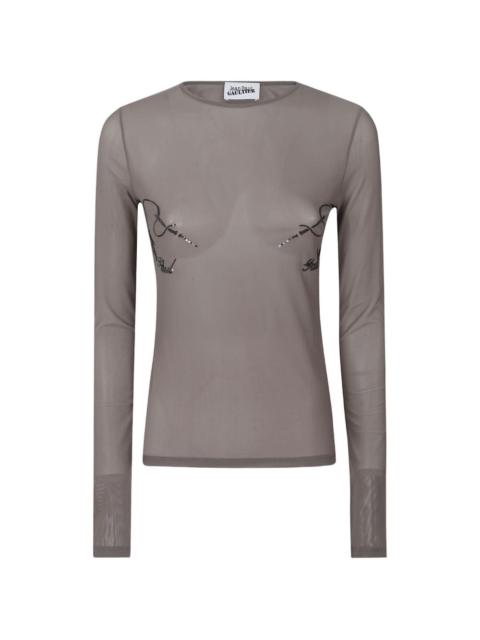 Jean Paul Gaultier sequin-embellishment T-shirt