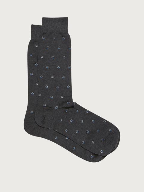 FERRAGAMO Medium Gancini jacquard sock