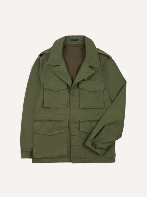 Drake's Olive Cotton D-43 Field Jacket