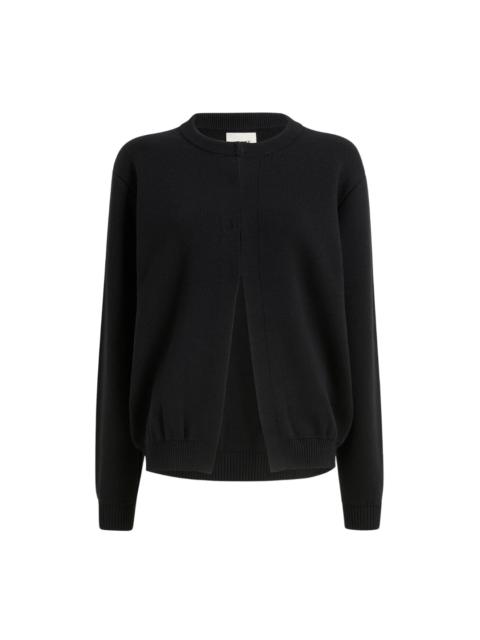 KHAITE BLACK COOPER CARDIGAN