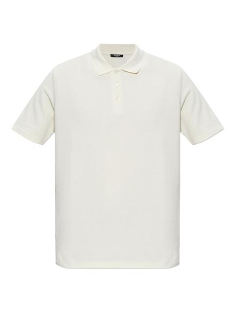 Balmain emblem buttoned polo shirt