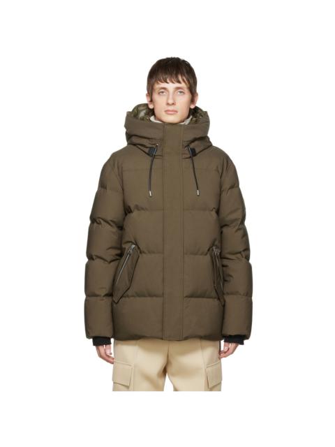 Khaki Quilted Down Coat