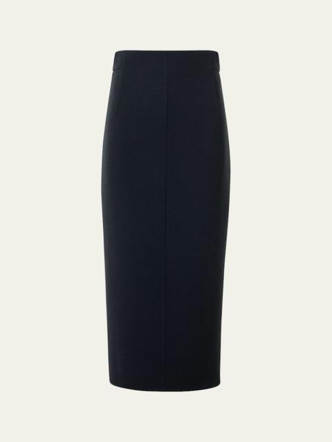 AKRIS Wool Crepe Midi Pencil Skirt