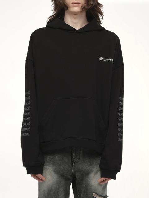 We11done Punk Teddy Hoodie in Black