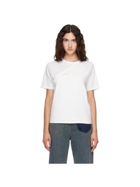 MM6 Maison Margiela White Folded Logo T-shirt