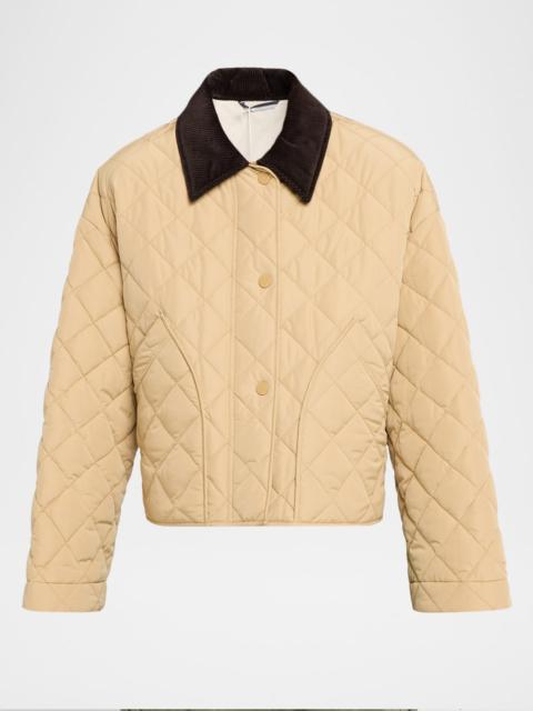 WEEKEND Max Mara Quilted Corduroy-Collar Jacket