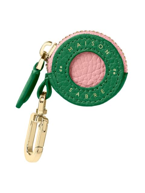 MAISON de SABRÉ Women's Leather AirTag Charm - Emerald Lily