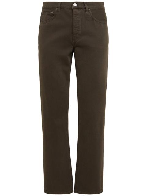 The straight cotton denim jeans