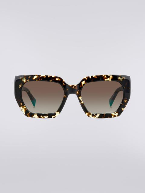 Missoni Square frame sunglasses with contrasting logo insert