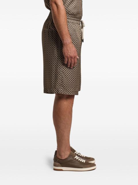 PESERICO drawstring patterned shorts