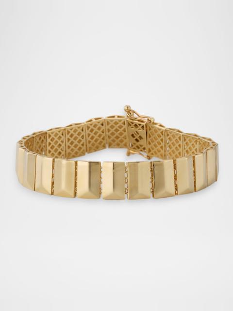 SYDNEY EVAN Turquoise Rondelle on Two-Tone Gold Bead Bracelet