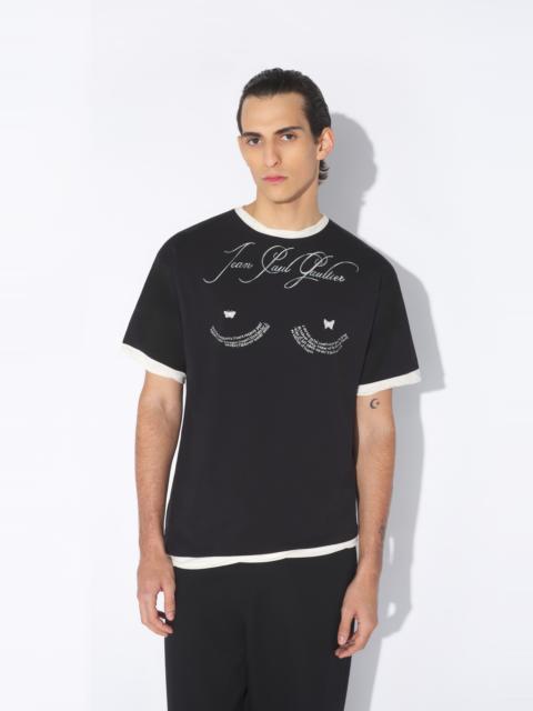 Jean Paul Gaultier THE OVERSIZED BLACK “TATTOO POEM” T-SHIRT