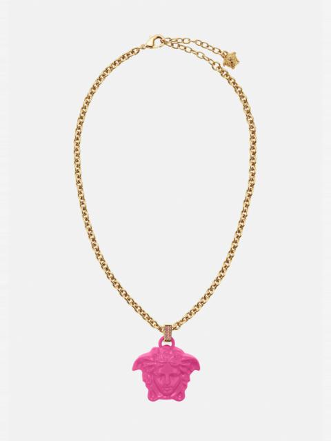 VERSACE La Medusa Lacquered Pendant Necklace