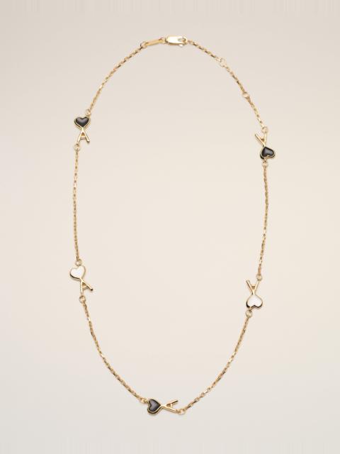 AMI Paris GOLD BRASS NECKLACE WITH HAMMERED AMI DE COEUR
