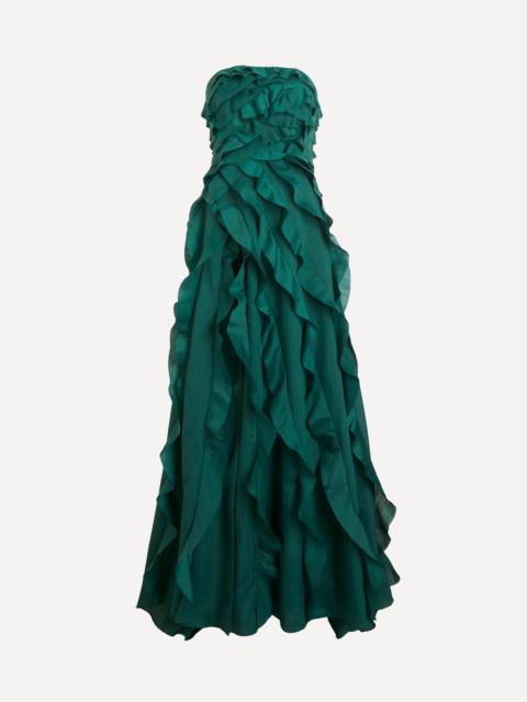 Aje. Allairie Forest Green Gown
