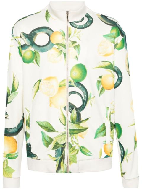 Roberto Cavalli lemon-print bomber jacket