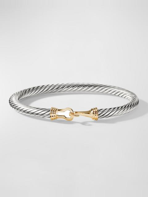 DAVID YURMAN Cable Buckle Bracelet with 14K Gold in Silver, 5mm