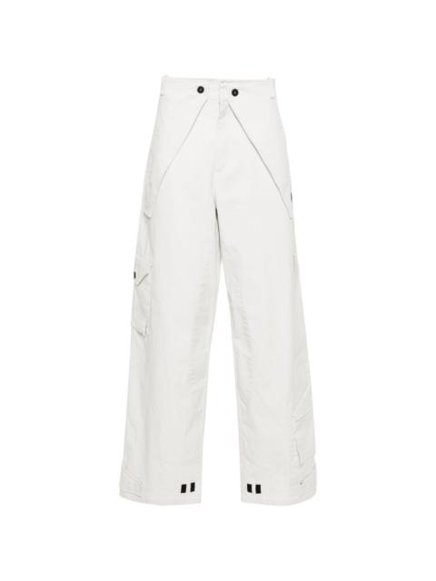 Overlay twill cargo trousers