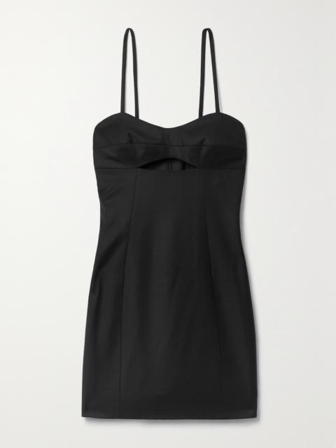 ANNA QUAN Kassia Cutout Wool Mini Dress