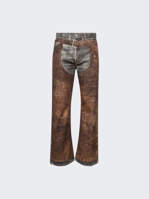 Acne Studios Printed Jeans Brown