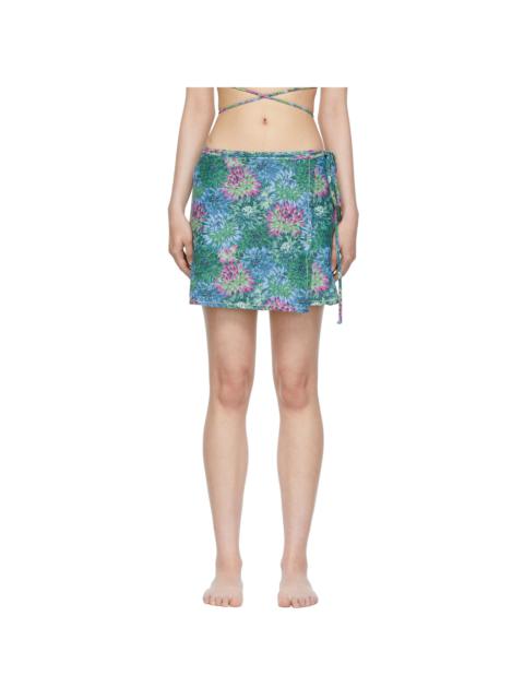 Reina Olga Blue Behati Cover-Up Skirt