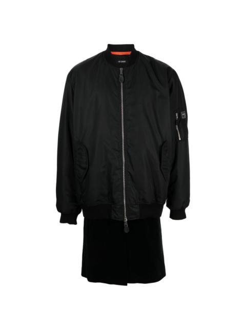 Raf Simons Ghost longline zip-up bomber jacket