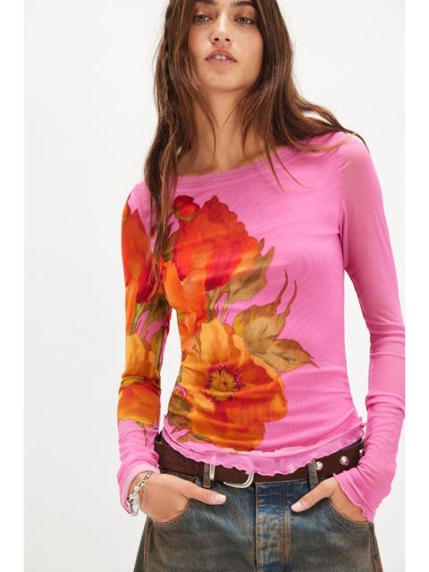FREE PEOPLE Lilly Printed Long Sleeve Top