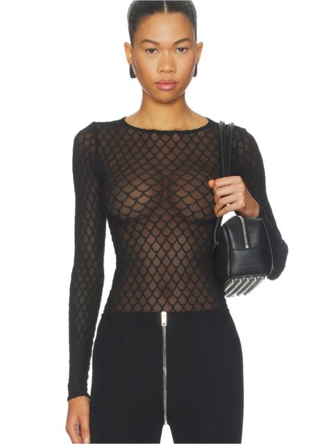 Wolford Velvet Net Illusion Bodysuit