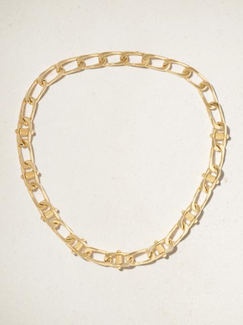 FOUNDRAE Pierced Curb 18-karat Gold Necklace