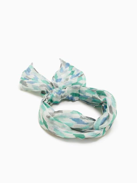 GIORGIO ARMANI Printed modal, linen and silk hair band