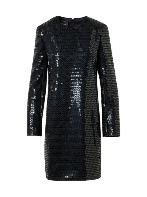 AKRIS Women's Sequined Long-Sleeve Sheath Cocktail Dress - Black