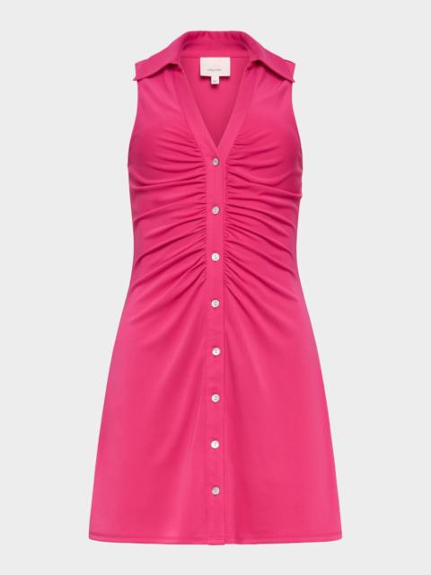 Cinq à Sept Melinda Gathered Button-Front Mini Dress